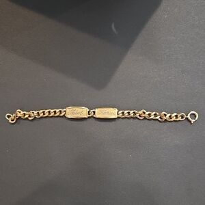 Vintage Gold Toned ID Chain Bracelet From The 70s